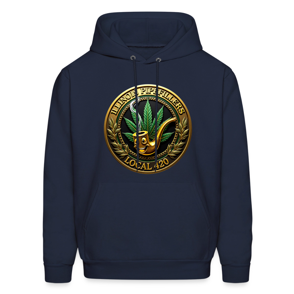 ILLINOIS PIPEFILLERS LOCAL 420  Men's Hoodie - navy