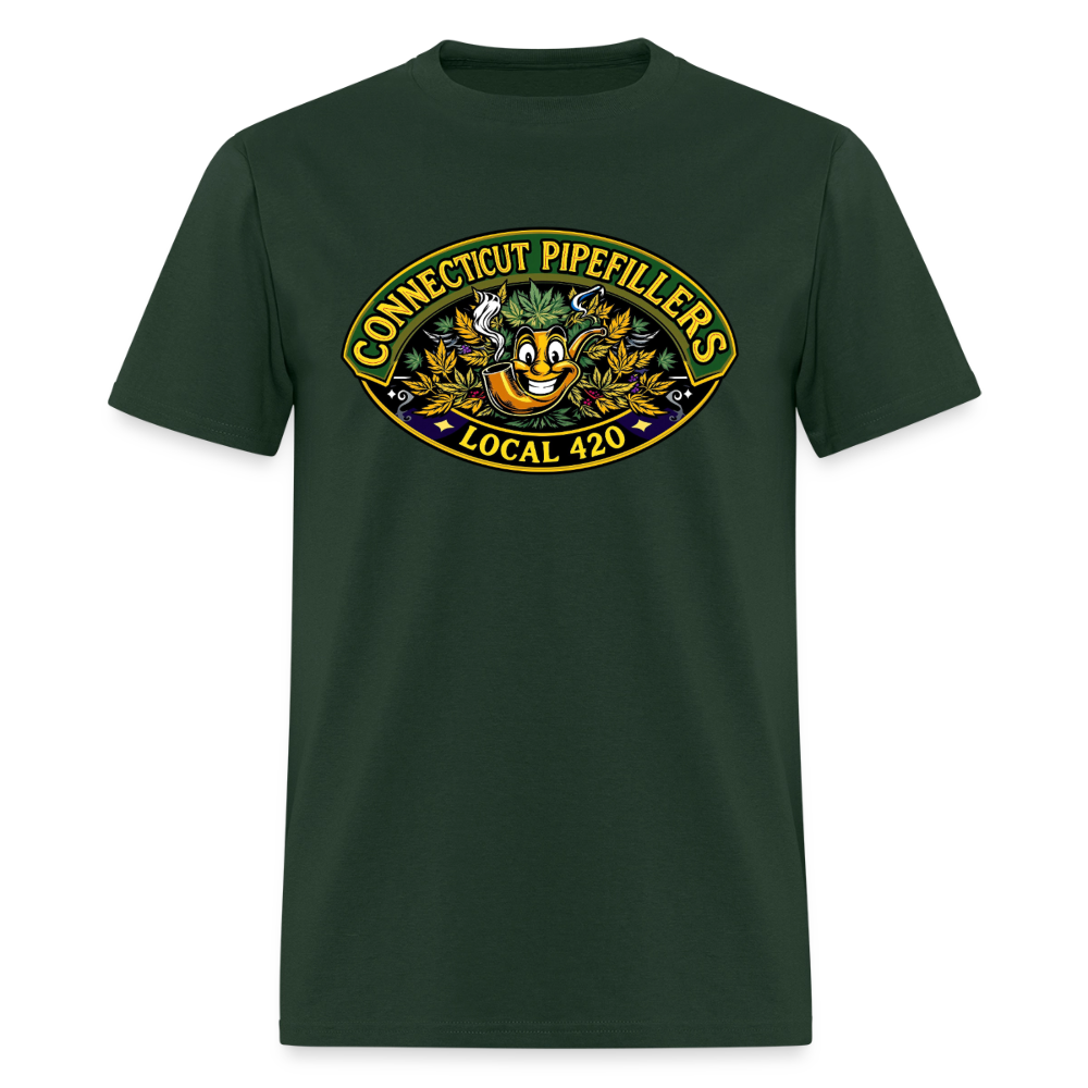CONNECTICUT PIPEFILLERD LOCAL 420Men's T-Shirt - forest green