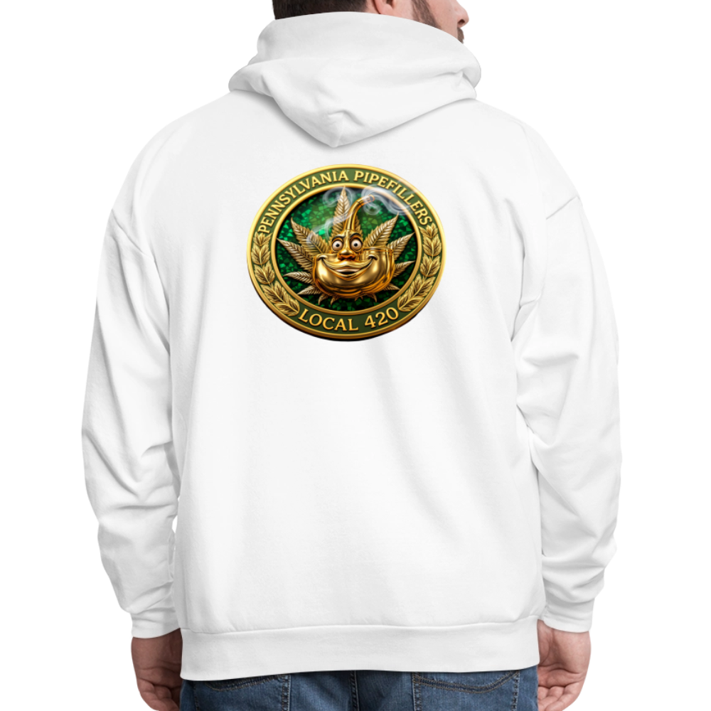 PENNSYLVANIA PIPEFILLERS LOCAL 420 F/B DESIGNS Men's Hoodie - white