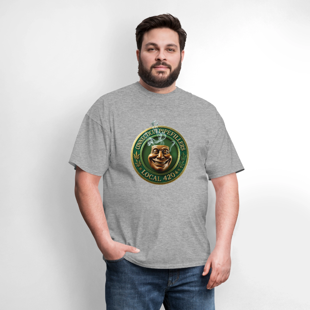 CONNECTICUT PIPEFILLERS LOCAL 420 F/B DESIGN Men's T-Shirt - heather gray