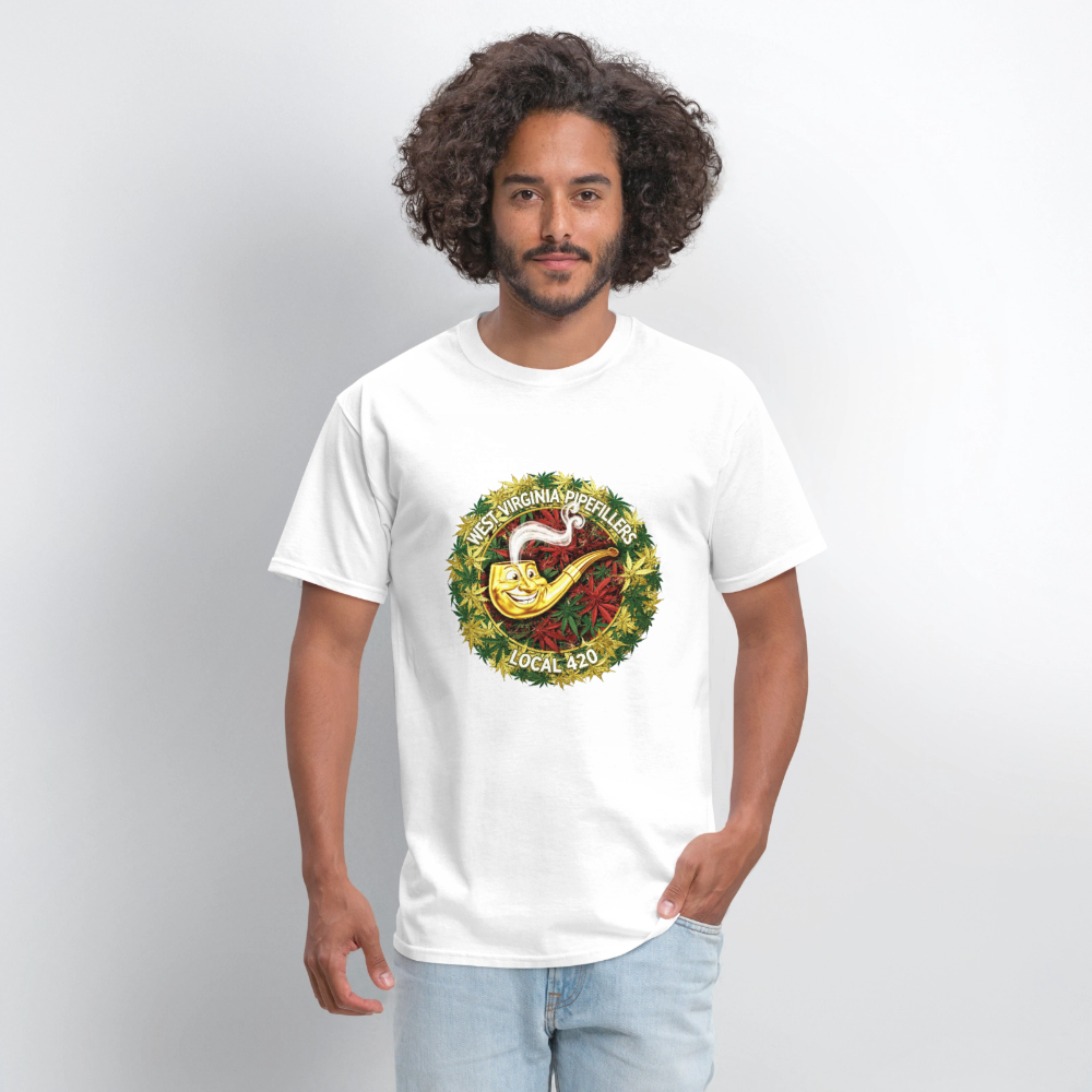 WEST VIRGINIA PIPIEFILLERS LOCAL 420 Men's T-Shirt - white