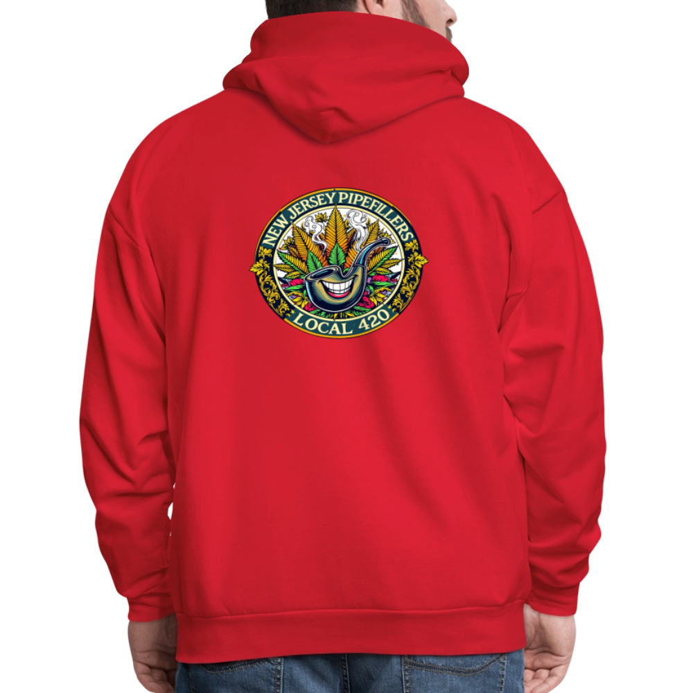NEW JERSEY PIPEFILLERS LOCAL 420 F/B DESIGN Men's Hoodie - red