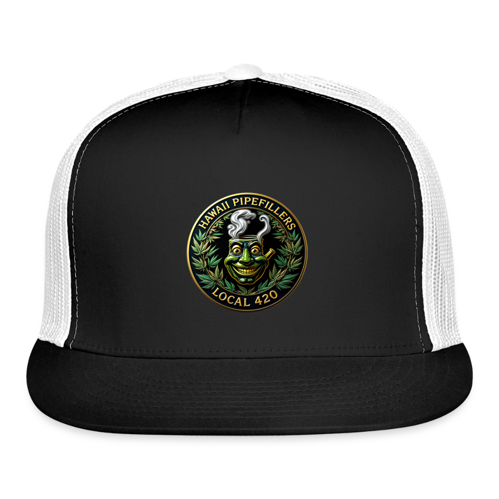 HAWAII PIPEFILLERS LOCAL 420 Trucker Hat - black/white