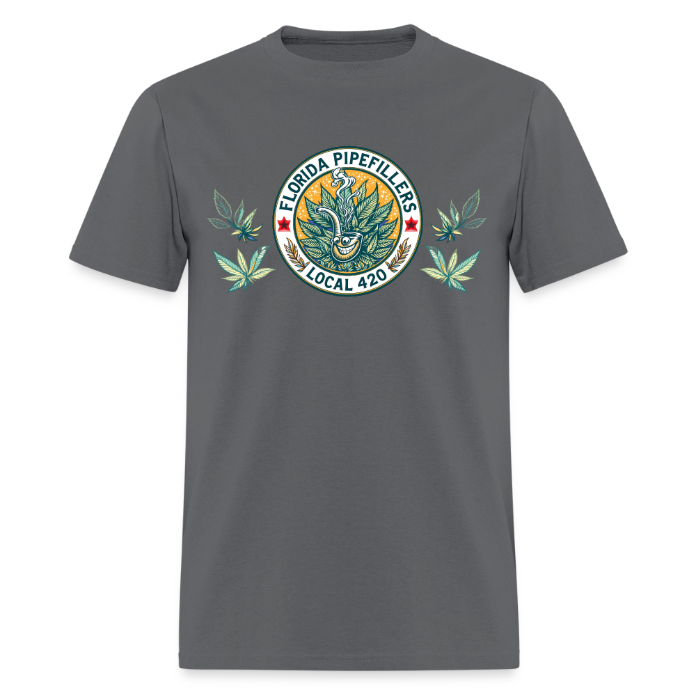 FLORIDA PIPEFILLERS LOCAL 420 F/B DESIGN Men's T-Shirt - charcoal