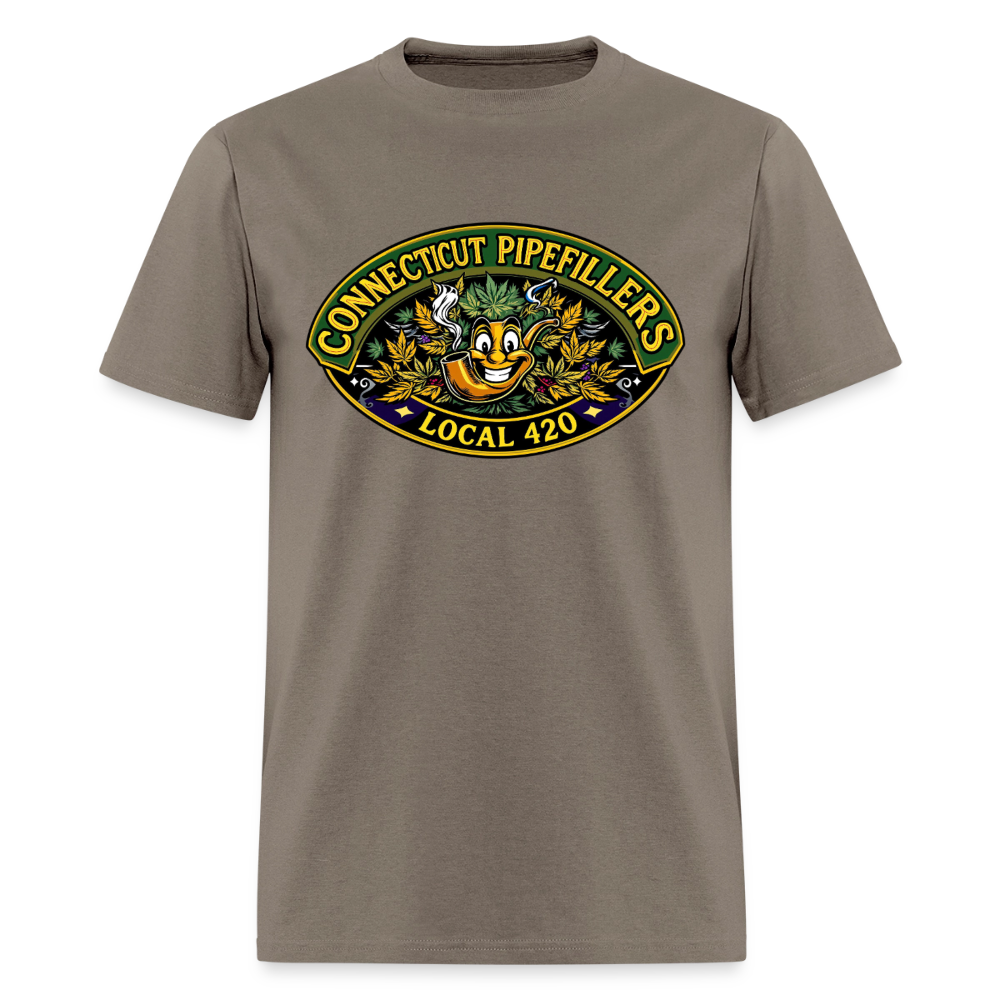 CONNECTICUT PIPEFILLERD LOCAL 420 F/B DESIGN Men's T-Shirt - safari