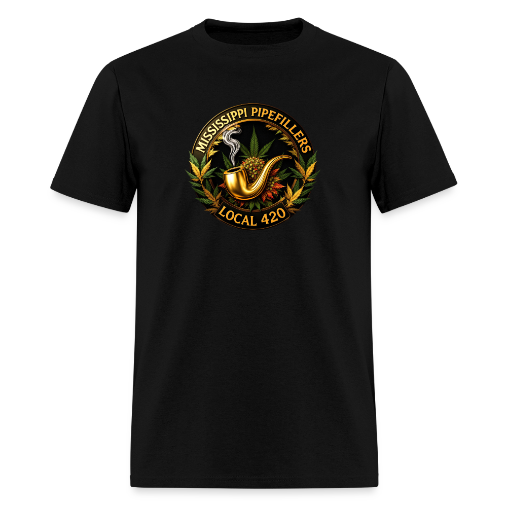 MISSISSIPPI PIPEFILLERS LOCAL 420 Men's T-Shirt - black