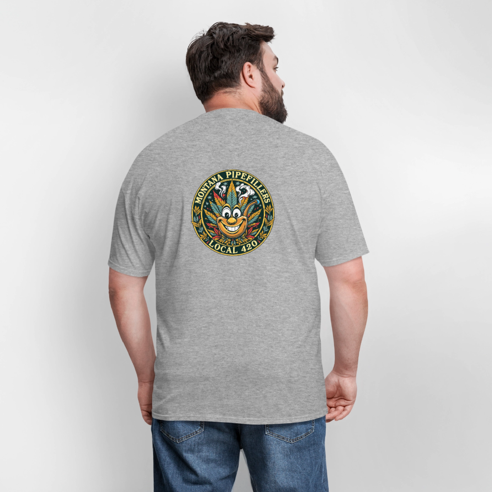 MONTANA PIPEFILLERS LOCAL 420 F/B DESIGN Men's T-Shirt - heather gray