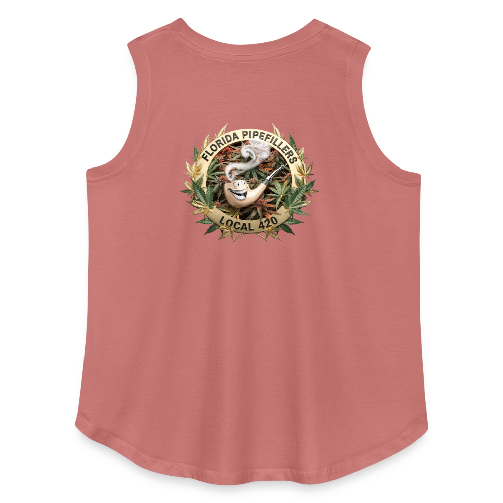 FLORIDA PIPEFILLERS LOCAL 420 F/B DESIGN Women's Curvy Relaxed Tank Top - mauve
