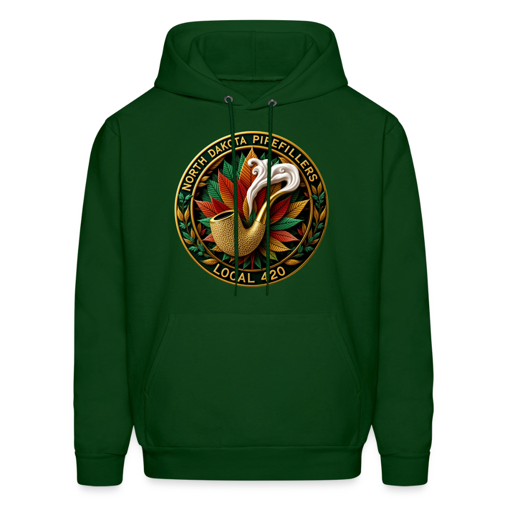 NORTH DAKOTA PIPEFILLERS LOCAL 420 Men's Hoodie - forest green