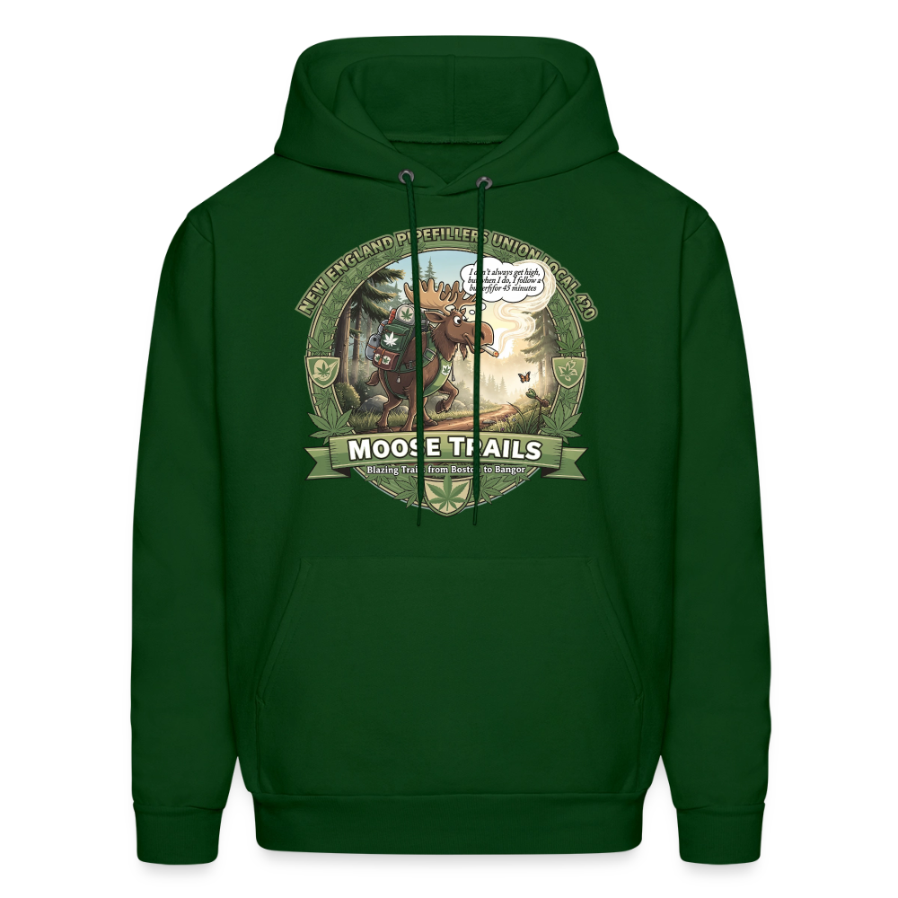 NEW ENGLAND PIPEFILLERS UNION LOCAL 420 F/B EMBLEMS I DON'T ALWAYS Men's Hoodie - forest green