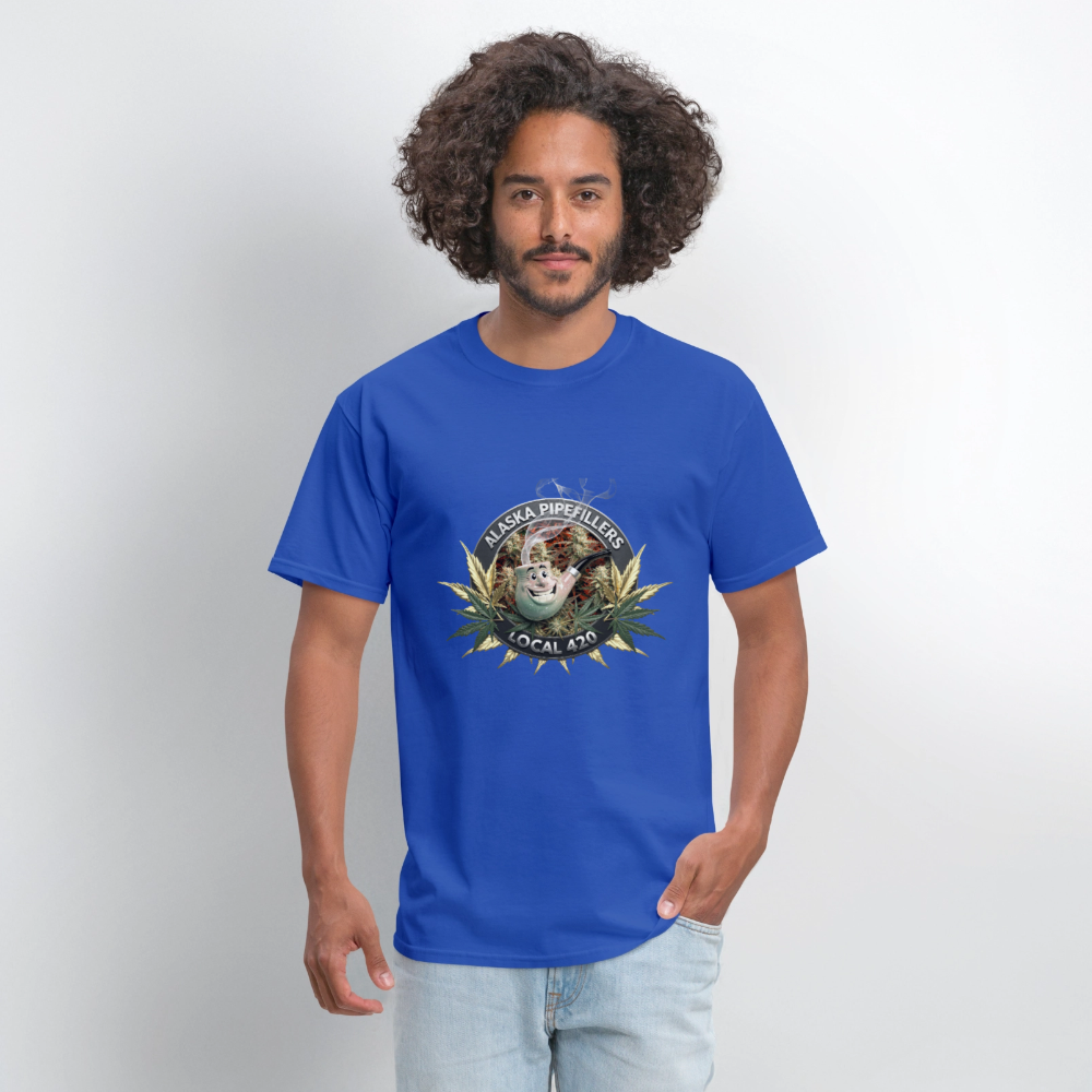 ALASKA PIPEFILLERS LOCAL 420 F/B DESIGN Men's T-Shirt - royal blue