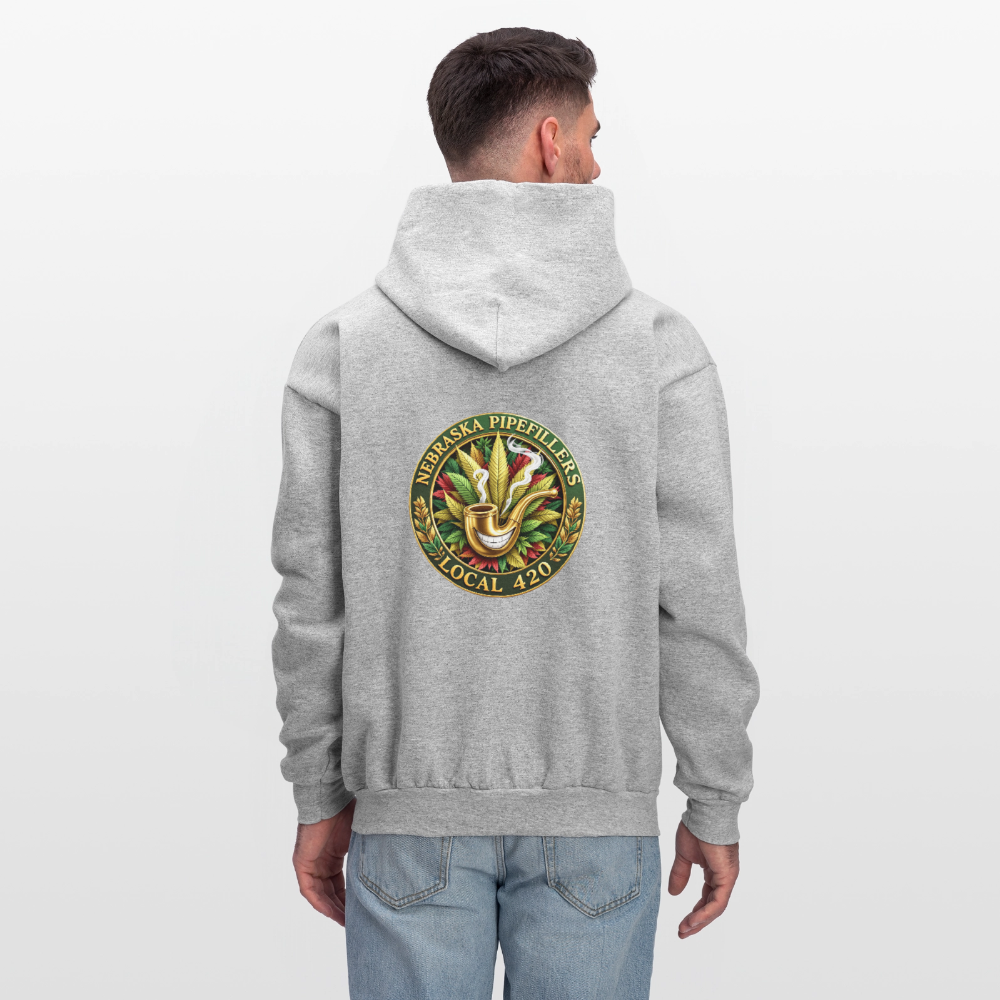 NEBRASKA PIPEFILLERS LOCAL 420 F/B DESIGNS Men's Hoodie - heather gray