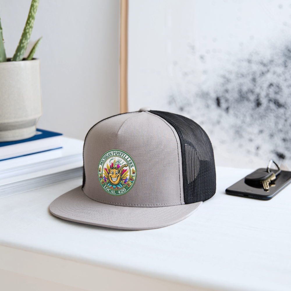 MICHIGAN PIPEFILLERS LOCAL 420 Trucker Hat - gray/black