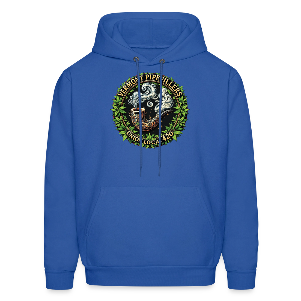 VERMONT PIPEFILLERS LOCAL 420 2 EMBLEM Men's Hoodie - royal blue