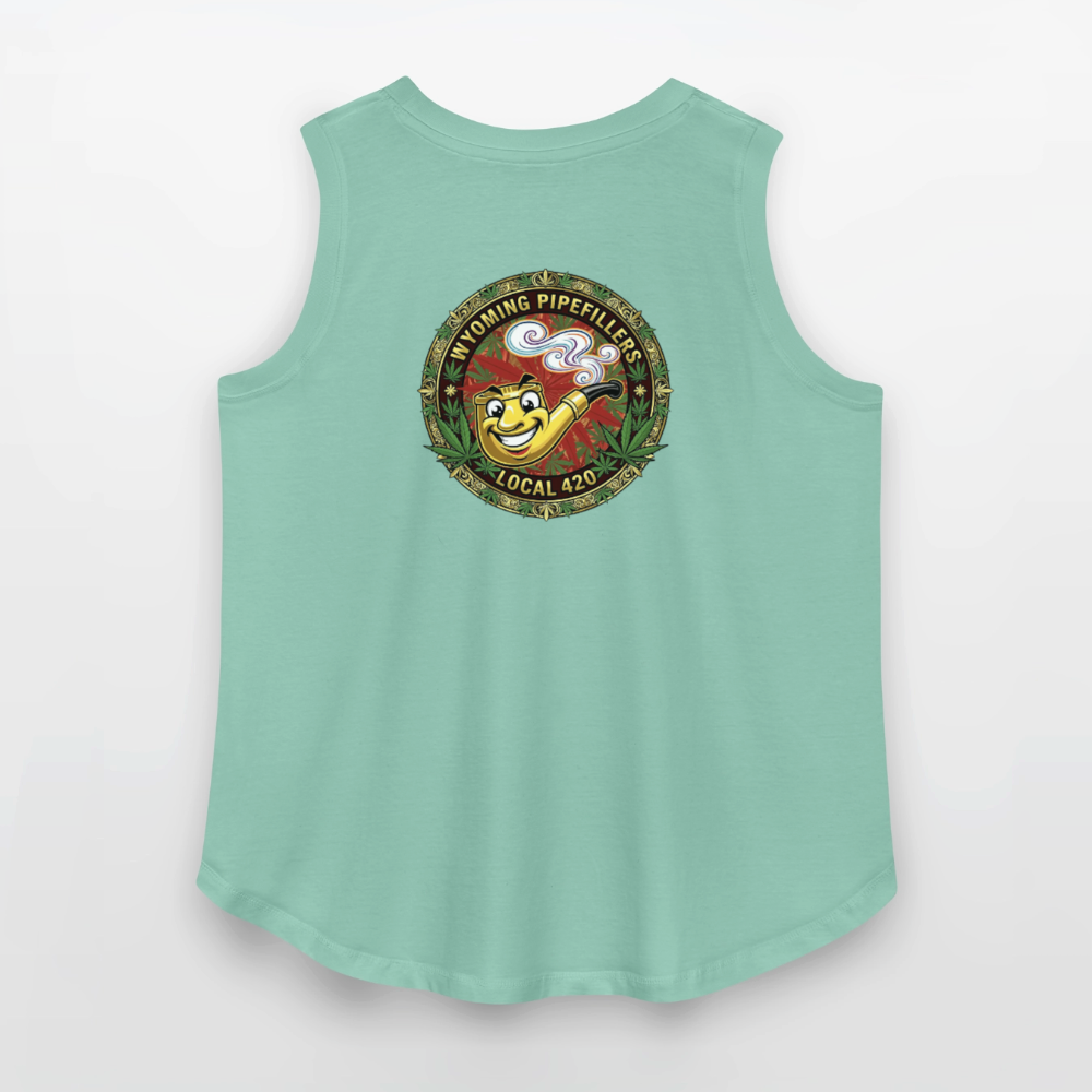 WYOMING PIPEFILLERS LOCAL 420 F/B DESIGN Women's Curvy Relaxed Tank Top - saltwater