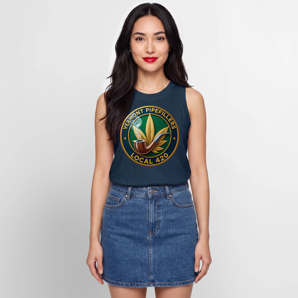 VERMONT PIPEFILLERS LOCAL 420 Women's Relaxed Tank Top - denim