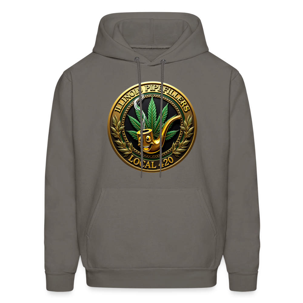 ILLINOIS PIPEFILLERS LOCAL 420 Men's Hoodie - asphalt gray