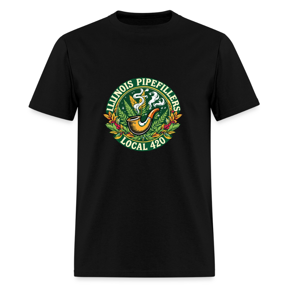 ILLINOIS PIPEFILLERS LOCAL 420 F/B DESIGN Men's T-Shirt - black