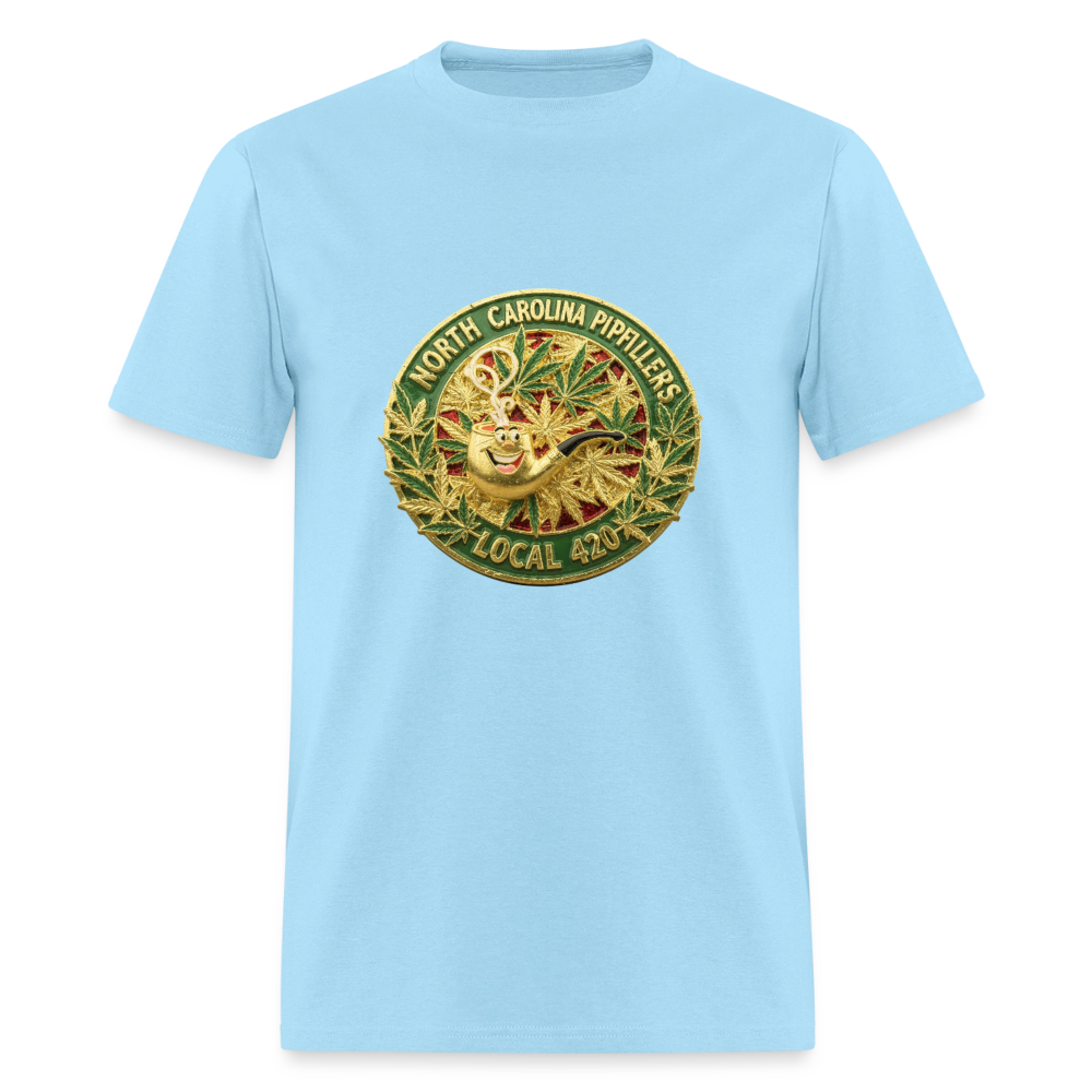 NORTH CAROLINA  PIPEFILLERS LOCAL 420 Men's T-Shirt - powder blue