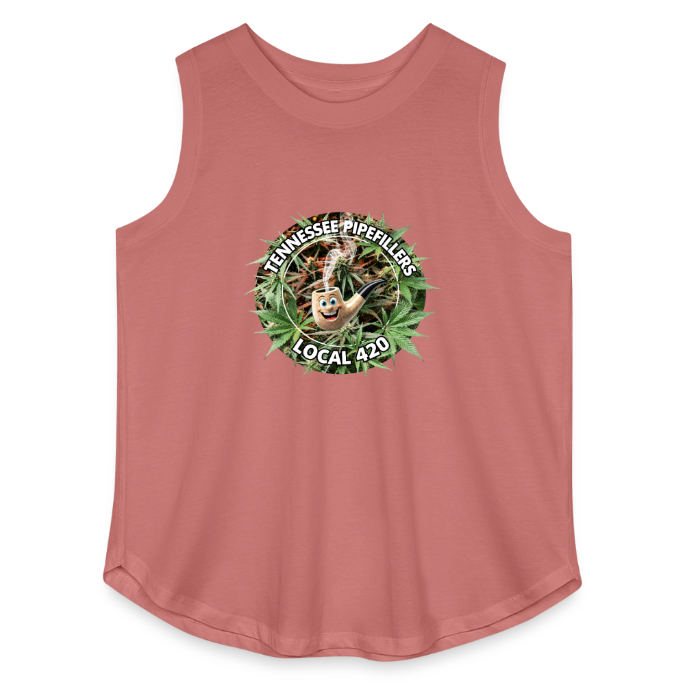 TENNESSEE PIPEFILLERS LOCAL 420 F/B DESIGN Women's Curvy Relaxed Tank Top - mauve