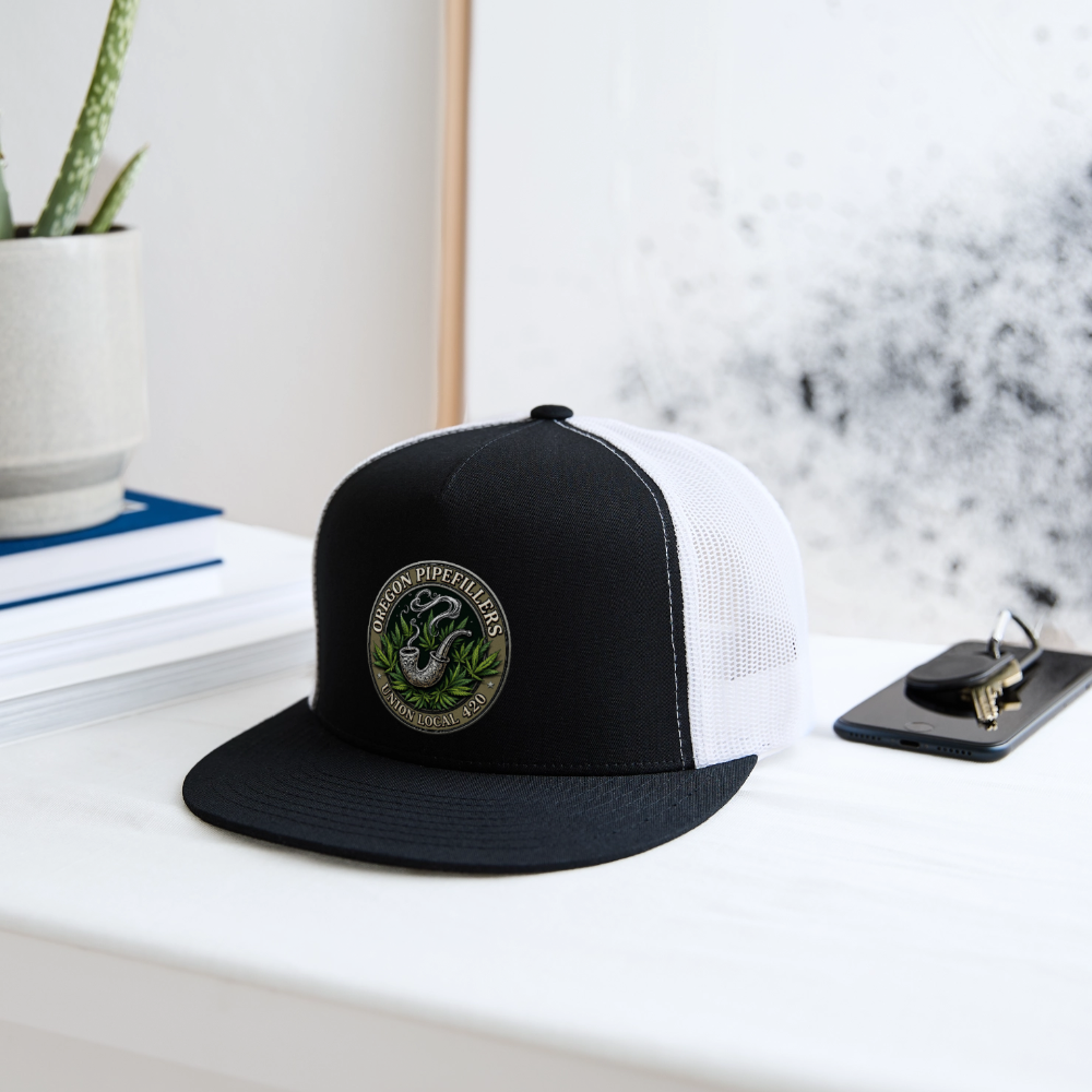 OREGON PIPEFILLERS UNION LOCAL 420 Trucker Hat - black/white