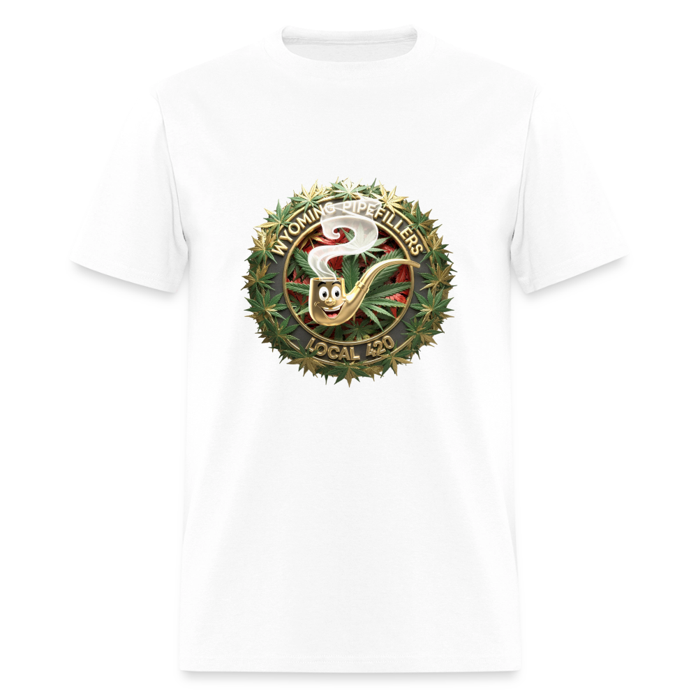 WYOMING PIPEFILLERS LOCAL 420 Men's T-Shirt - white