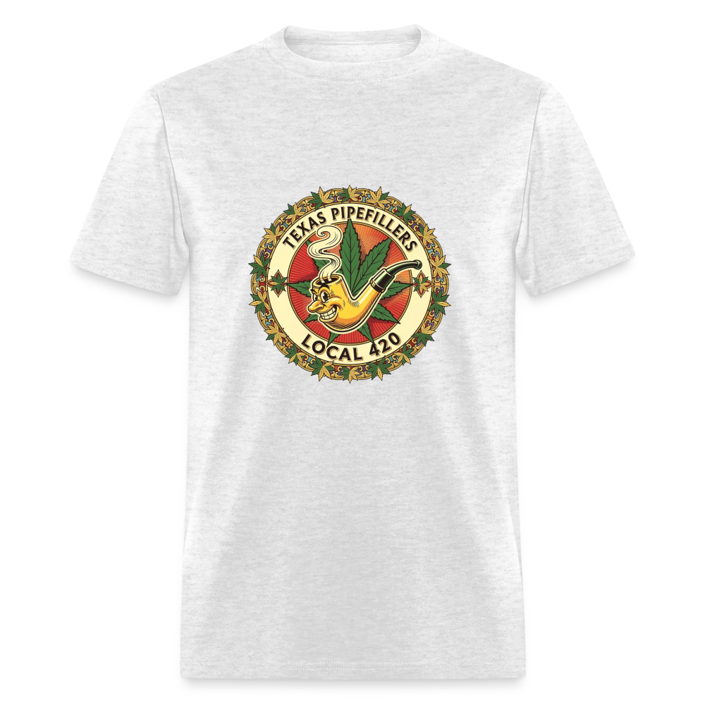 TEXAS PIPEFILLERS LOCAL 420 Men's T-Shirt - light heather gray