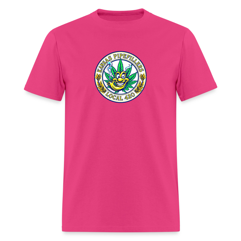 KANSAS PIPEFILLERS LOCAL 420 Men's T-Shirt - fuchsia