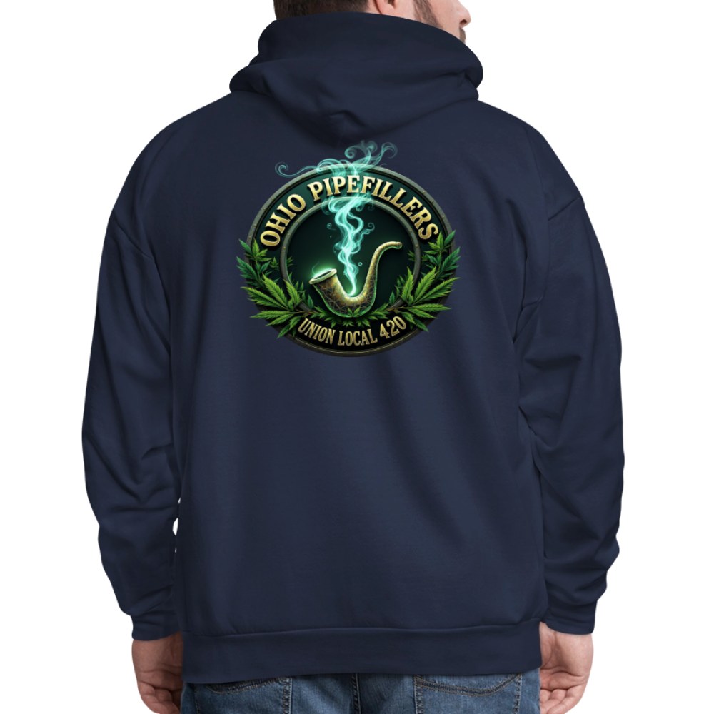 OHIO PIPEFILLERS UNION LOCAL 420 F/B DESIGNS Men's Hoodie - navy