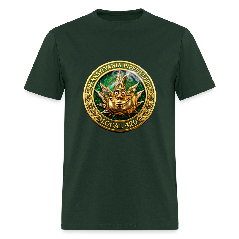 PENNSYLVANIA PIPEFILLERS LOCAL 420 F/B DESIGNS Men's T-Shirt - forest green