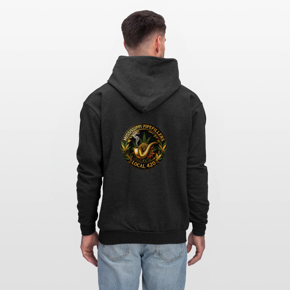 MISSISSIPPI PIPEFILLERS LOCAL 420 Men's Hoodie - charcoal grey
