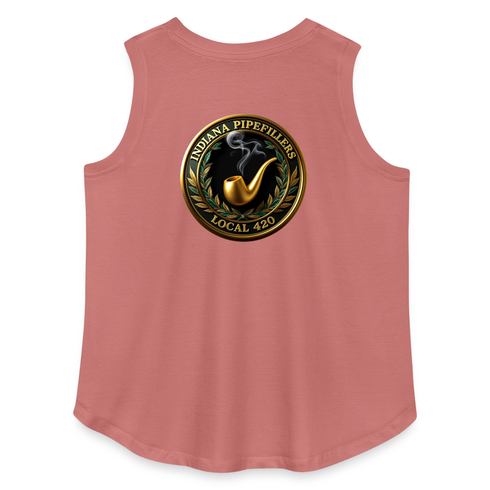 INDIANA PIPEFILLERS LOCAL 420 F/B DESIGN Women's Curvy Relaxed Tank Top - mauve
