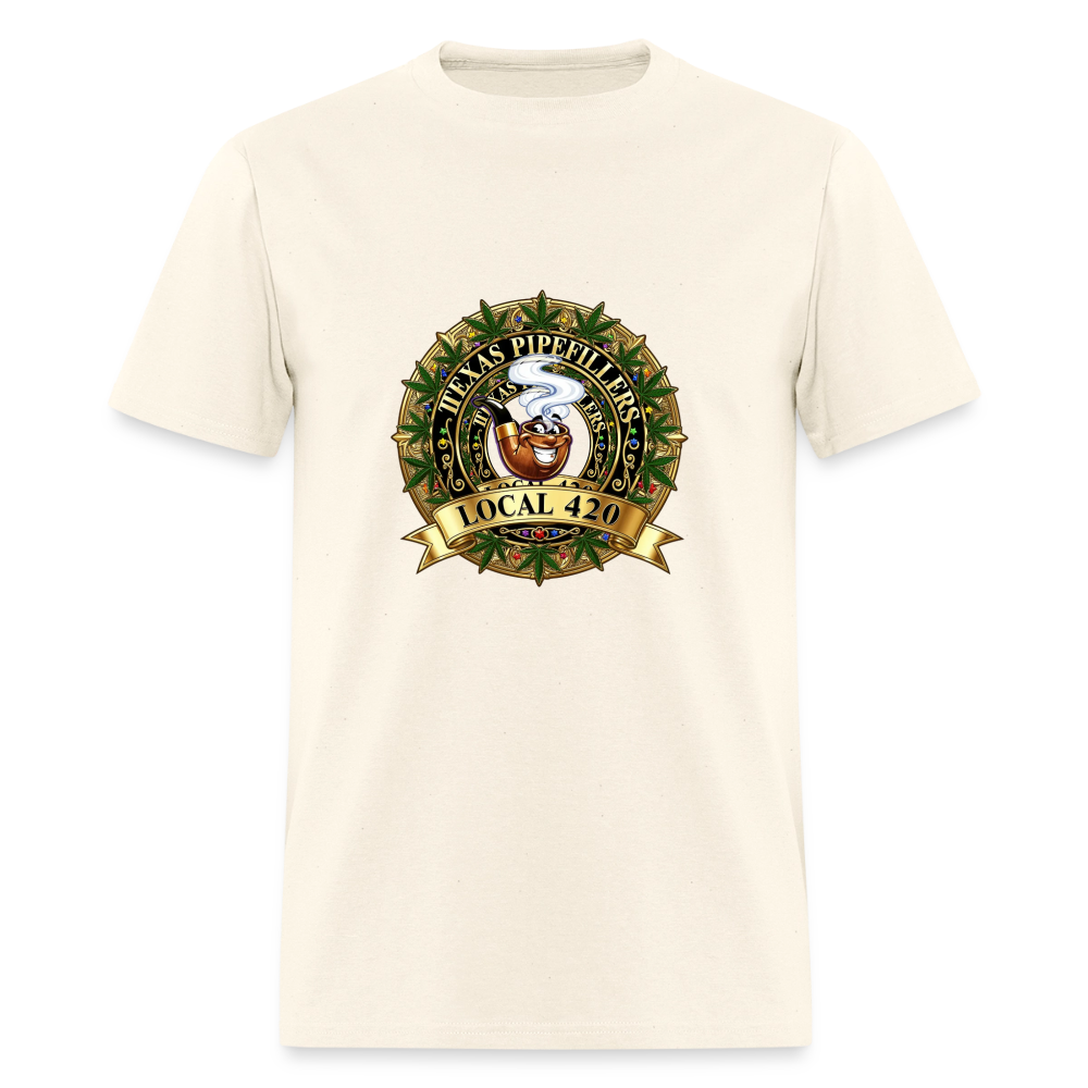 TEXAS PIPEFILLERS LOCAL 420 Men's T-Shirt - sweet cream heather