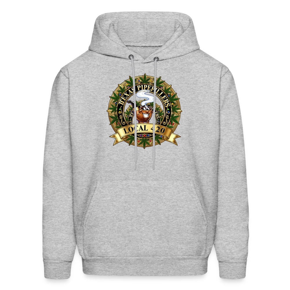 TEXAS PIPEFILLERS LOCAL 420 F/B DESIGN Men's Hoodie - heather gray