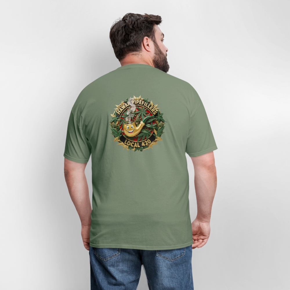 HAWAII PIPEFILLERS LOCAL 420 F/B DESIGN Men's T-Shirt - military green