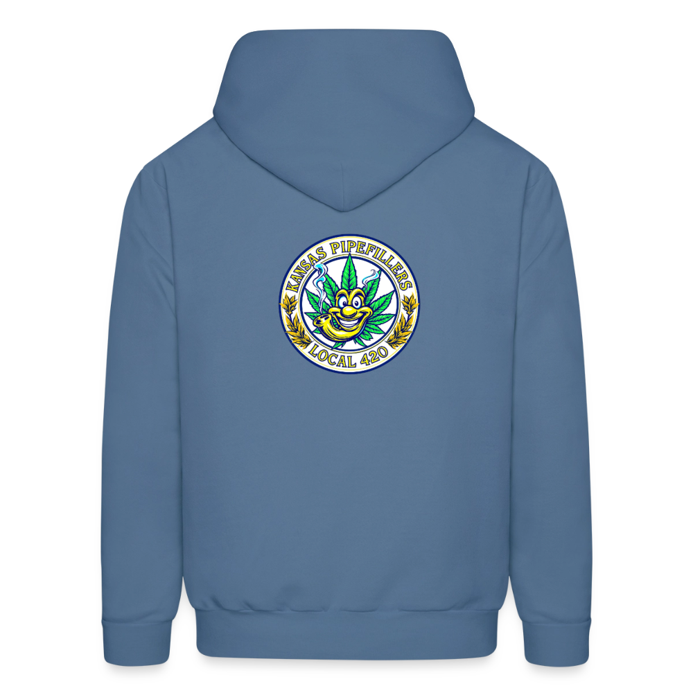 KANSAS PIPEFILLERS LOCAL 420 F/B DESIGNS Men's Hoodie - denim blue