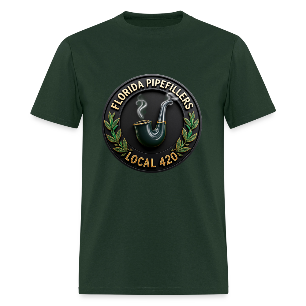 FLORIDA PIPEFILLERS LOCAL 420 F/B DESIGN Men's T-Shirt - forest green