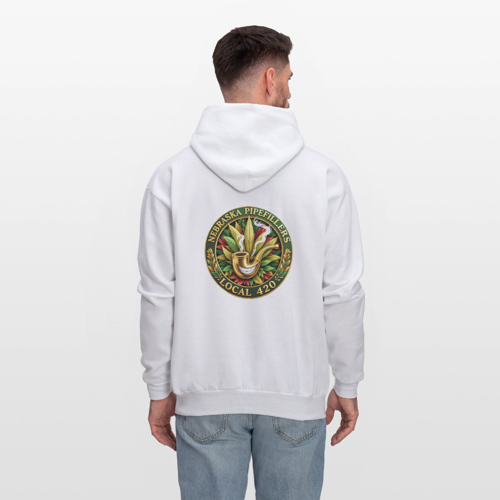 NEBRASKA PIPEFILLERS LOCAL 420 F/B DESIGNS Men's Hoodie - white