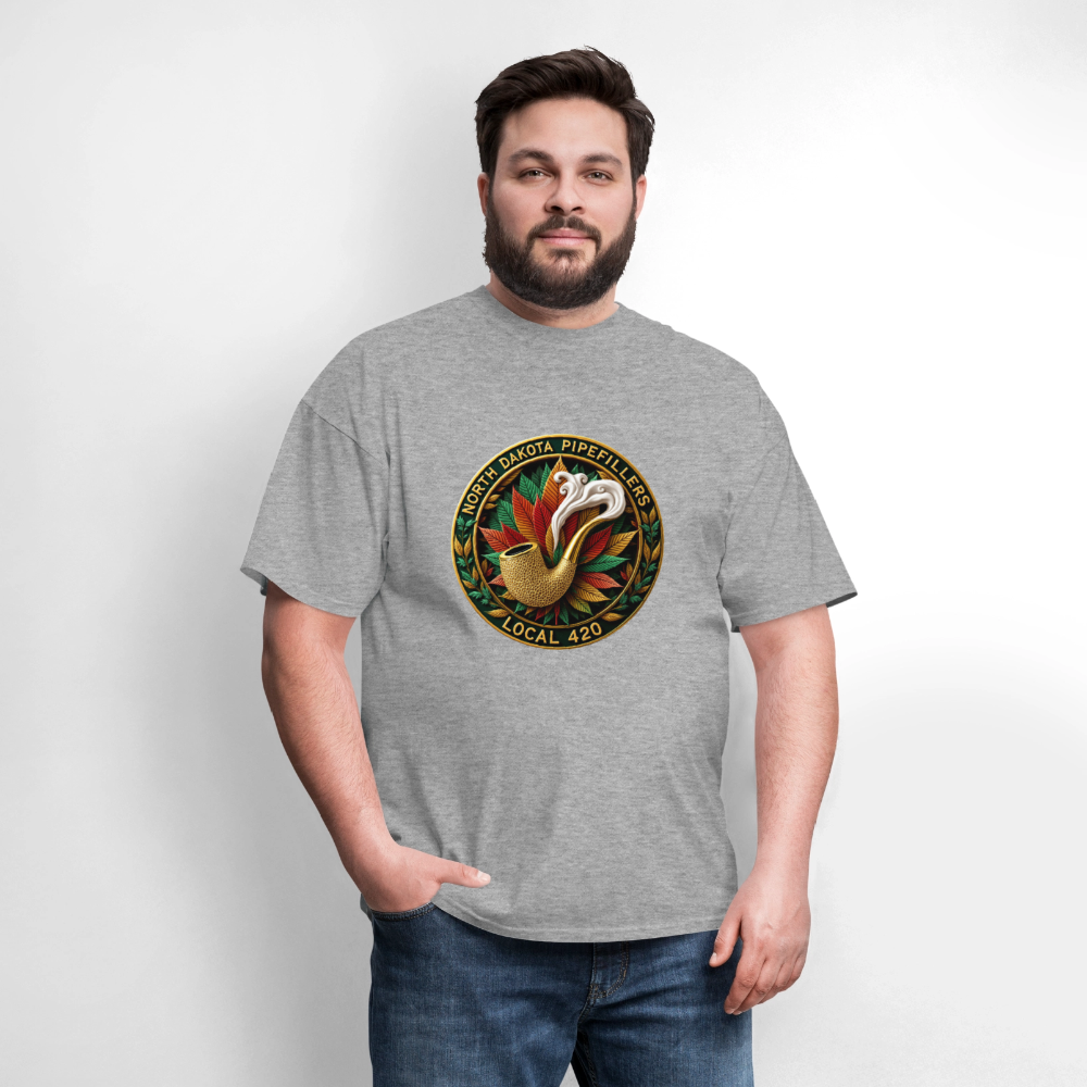 NORTH DAKOTA PIPEFILLERS LOCAL 420 Men's Tee shirt - heather gray