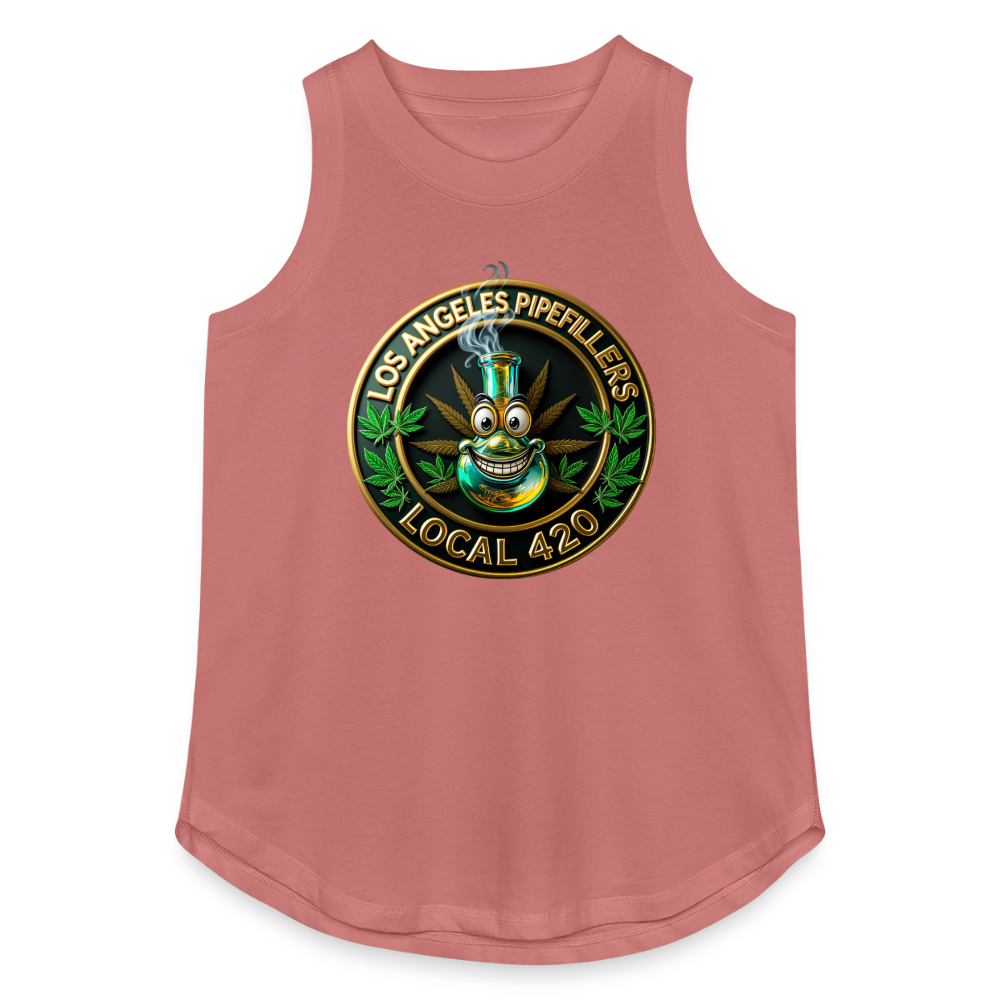 LOS ANGELES PIPEFILLERS LOCAL 420 Women's Relaxed Tank Top - mauve
