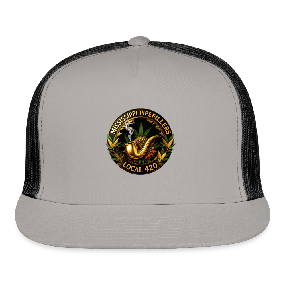 MISSISSIPPI PIPEFILLERS LOCAL 420 Trucker Hat - gray/black