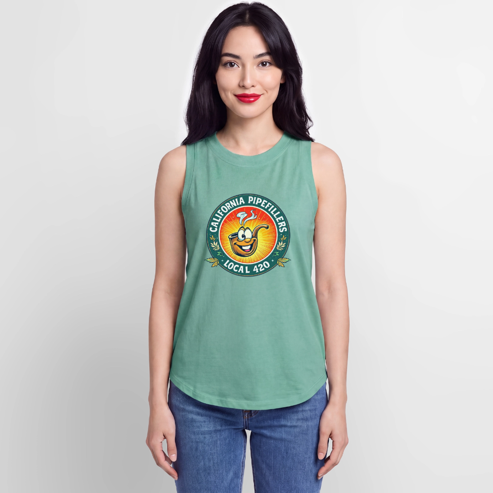 CALIFORNIA PIPEFILLERS LOCAL 420 Women's Relaxed Tank Top - saltwater