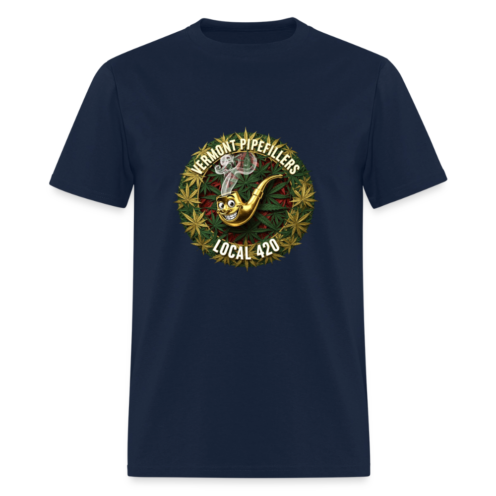 VERMONT PIPEFILLERS LOCAL 420 Men's T-Shirt - navy