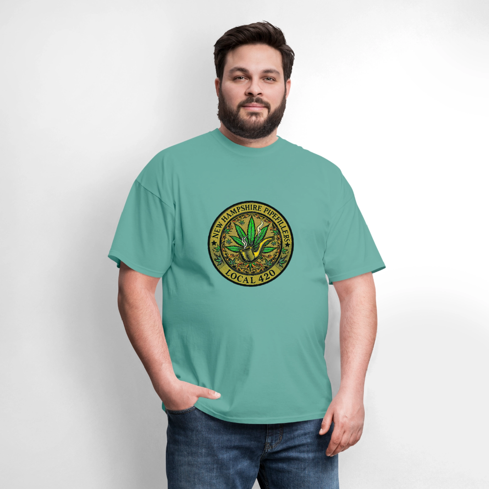 NEW HAMSHIRE PIPEFILLERS LOCAL 420 Men's T-Shirt - aquatic