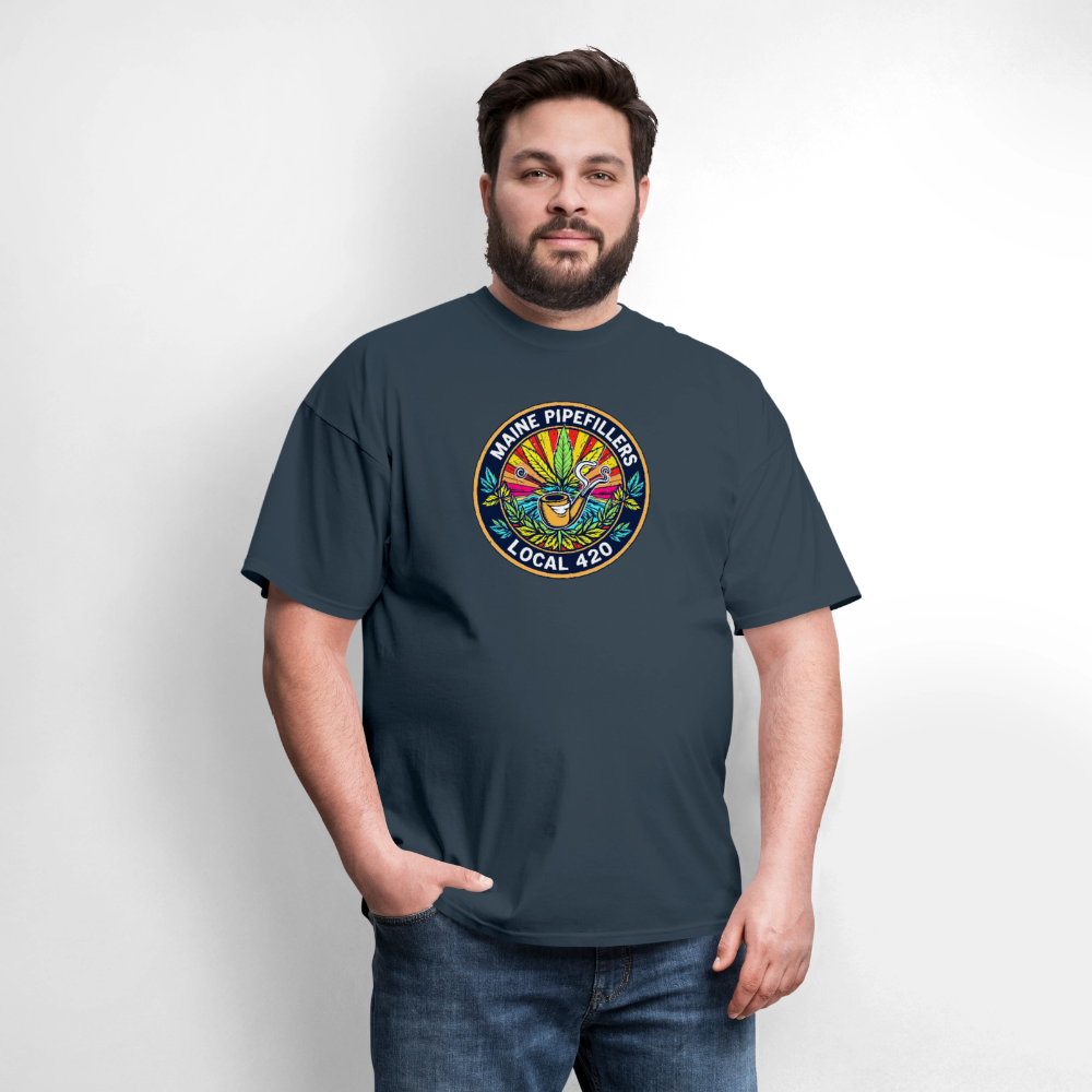 MAINE PIPEFILLERS LOCAL 420 Men's T-Shirt -  blue dusk