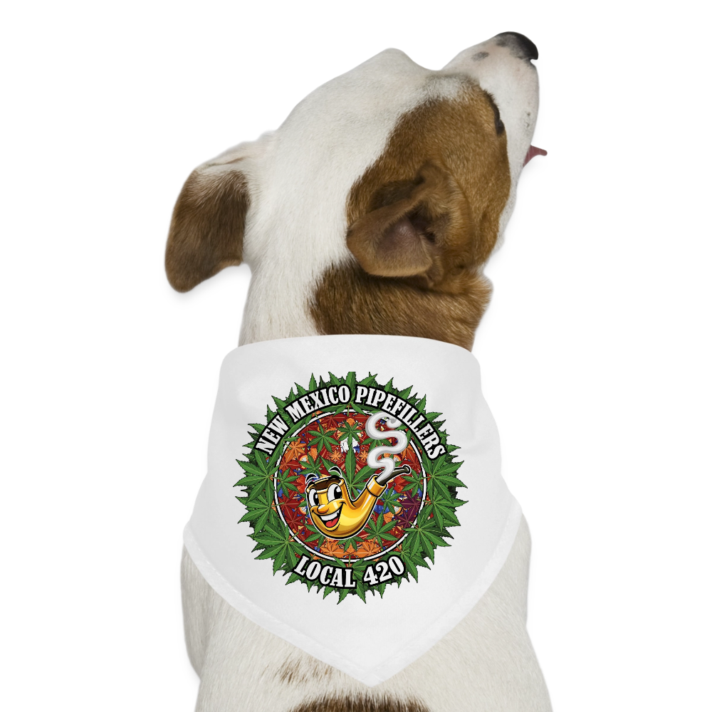 NEW MEXICO PIPEFILLERS LOCAL 420 Union Dog Bandana - white