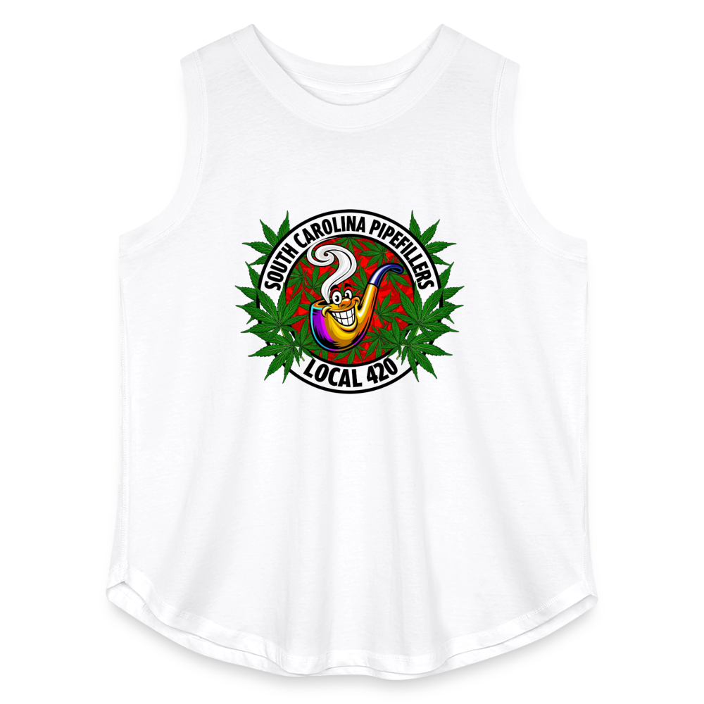 SOUTH CAROLINA PIPEFILLERS LOCAL 420 Women's Curvy Relaxed Tank Top - white