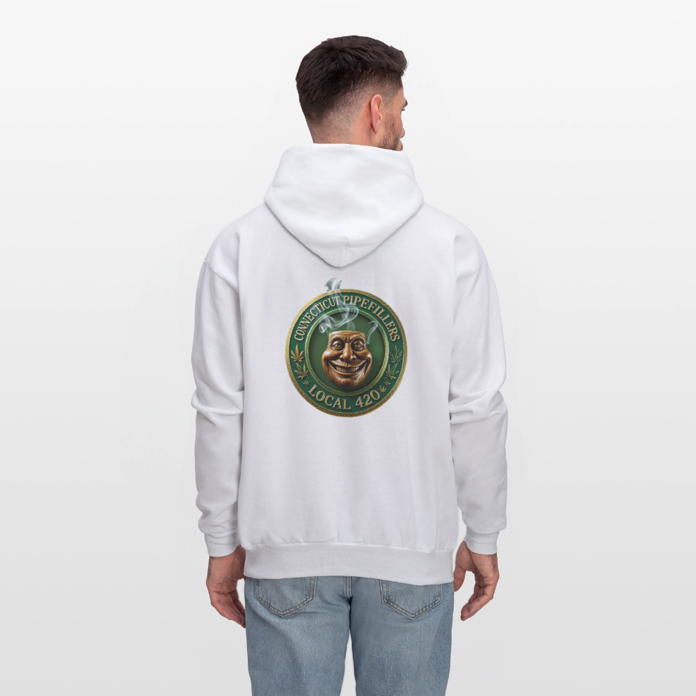 CONNECTICUT PIPEFILLERS LOCAL 420 F/B DESIGN Men's  Hoodie - white