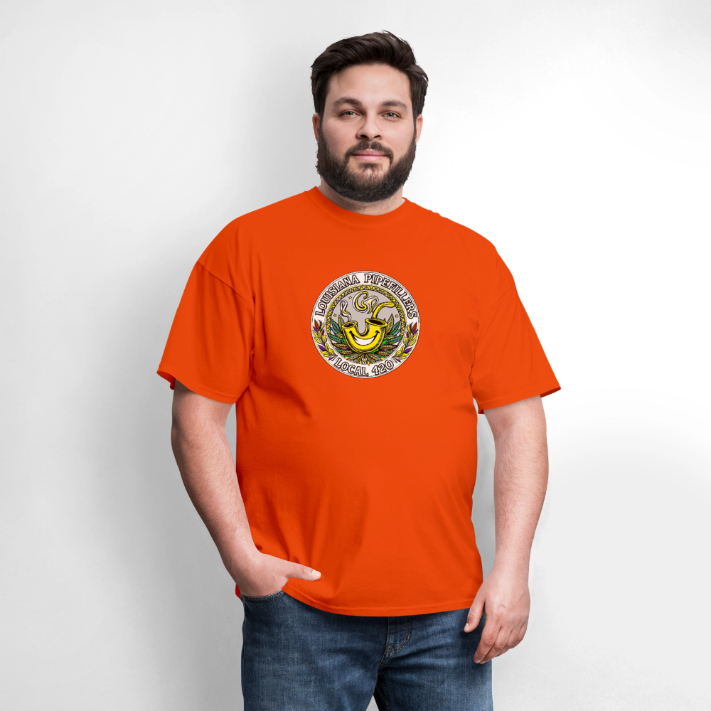 LOUISIANA PIPEFILLERS LOCAL 420 Men's T-Shirt - orange