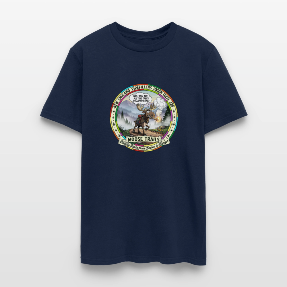 NEW ENGLAND PIPEFILLERS UNION LOCAL 420 "BRO" Soft Cotton Tee - navy